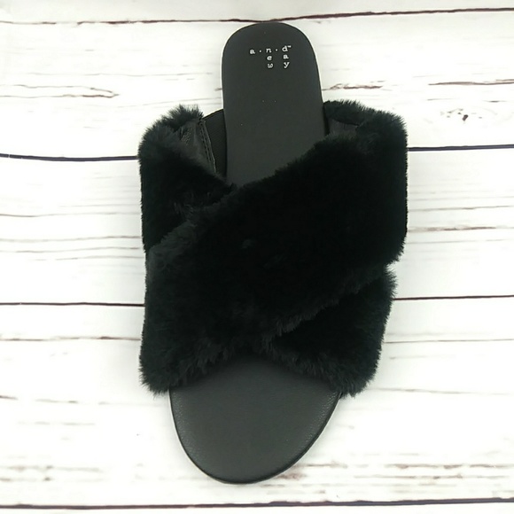 A New Day Shoes - 3 Pair Furry Crossband Sandals